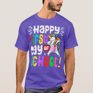 Camiseta Feliz Primeiro Dia Da Escola Dabbing Mulheres Unic
