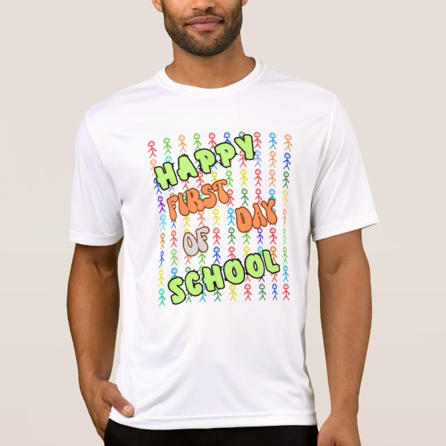 Camiseta Feliz Primeiro Dia Da Escola De Volta À Escola (Frente)