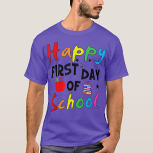 Camiseta Feliz Primeiro Dia Da Escola De Volta À Escola