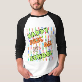 Camiseta Feliz Primeiro Dia Da Escola De Volta À Escola
