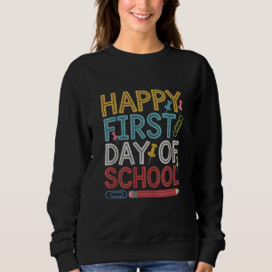 Camiseta Feliz Primeiro Dia Da Escola De Volta À Escola