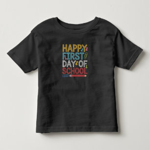 Camiseta Feliz Primeiro Dia Da Escola De Volta À Escola