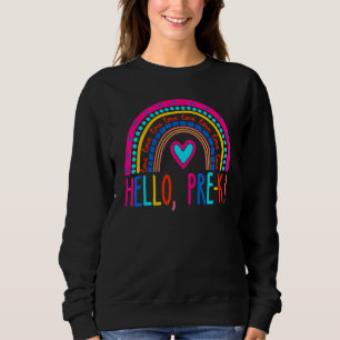 Camiseta Feliz Primeiro Dia Da Escola Olá Pré-K Chuva De Pr