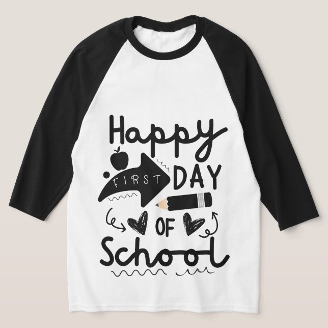 Camiseta Feliz Primeiro Dia da Escola, Professores Estudant (Postura )