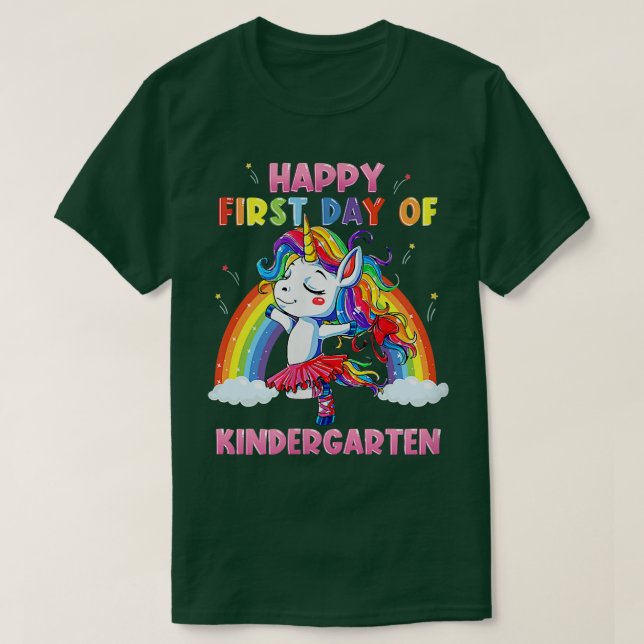 Camiseta Feliz Primeiro Dia Da Rua De Professores Do Unicór (Frente do Design)