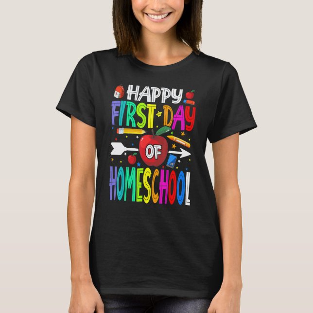 Camiseta Feliz Primeiro Dia De Alunos De Professores De Ens (Frente)