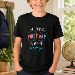 Camiseta Feliz primeiro dia de aula