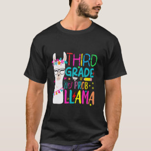 Camiseta Feliz Primeiro Dia de Aula 3º Ano Sem Prob-Llama