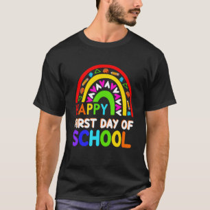 Camiseta Feliz Primeiro Dia De Aula Alunos E Professores Ar