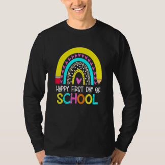 Camiseta Feliz Primeiro Dia De Aula De Volta À Escola Arco-
