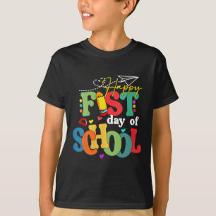 Camiseta Feliz Primeiro Dia De Aula De Volta à Escola Profe