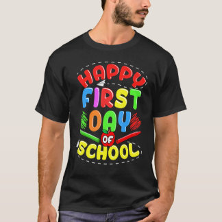 Camiseta Feliz Primeiro Dia De Aula De Volta À Escola Profe