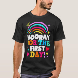 Camiseta Feliz Primeiro Dia de Aula Para Professores da Edu