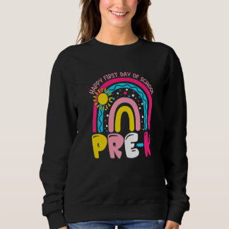 Camiseta Feliz Primeiro Dia De Aula Pré K De Volta À Escola