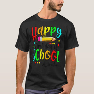 Camiseta Feliz Primeiro Dia De Aula Professor Volta às Aula
