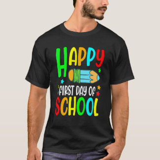 Camiseta Feliz Primeiro Dia De Aula Professor Volta às Aula