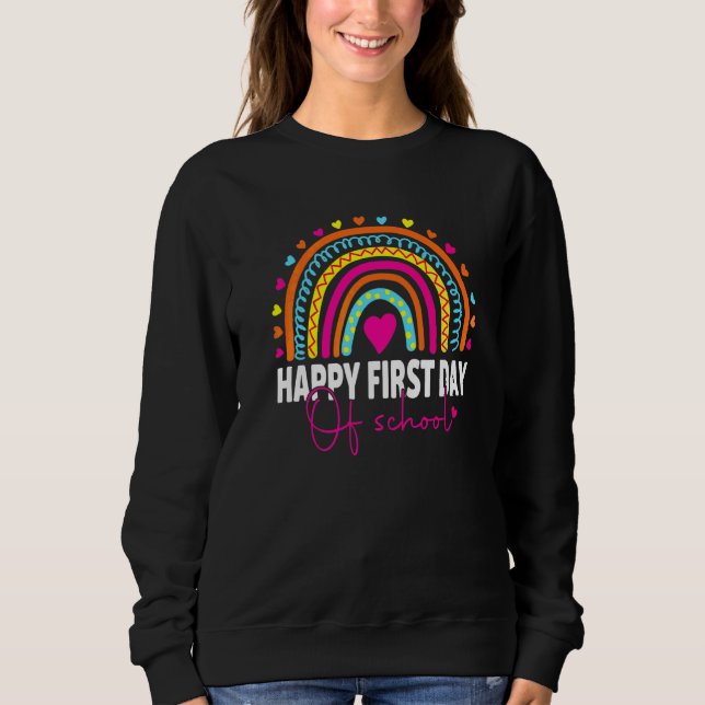 Camiseta Feliz Primeiro Dia De Aula  Professores Alunos Arc (Frente)