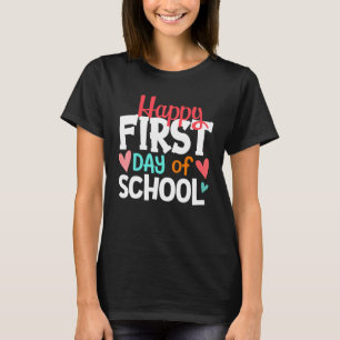 Camiseta Feliz Primeiro Dia De Boas-Vindas À Escola