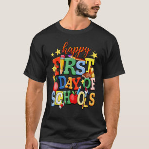 Camiseta Feliz Primeiro Dia De Boas-Vindas À Escola 1