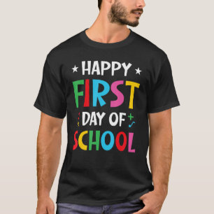 Camiseta Feliz Primeiro Dia de Boas-vindas à Escola S