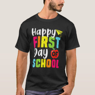 Camiseta Feliz Primeiro Dia De Boas-Vindas À Escola T