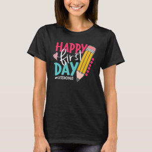 Camiseta Feliz Primeiro Dia De Boas-Vindas Ao Jardim De Inf