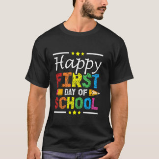 Camiseta Feliz Primeiro Dia De Crianças Da Classe Escolar V
