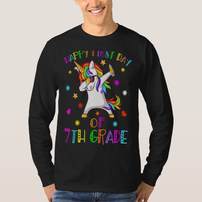 Camiseta Feliz Primeiro Dia De Dabbing Grau 7 (Frente)
