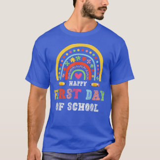 Camiseta Feliz primeiro dia de escola, de volta à escola 20