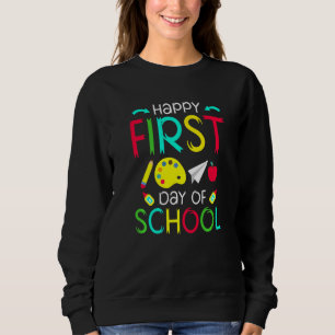 Camiseta Feliz primeiro dia de escola de volta à escola pré