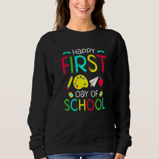 Camiseta Feliz primeiro dia de escola de volta à escola pré