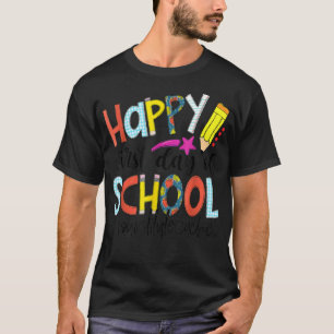 Camiseta Feliz primeiro dia de escola de volta ao substitut