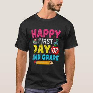 Camiseta Feliz Primeiro Dia De Estudante Do segundo De Volt