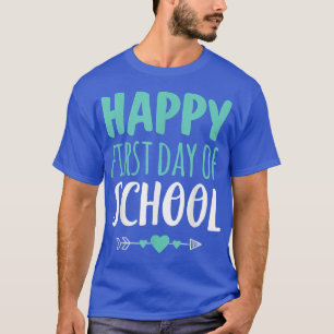 Camiseta Feliz Primeiro Dia De Estudante Escolar Seta C