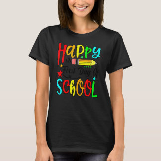 Camiseta Feliz Primeiro Dia De Estudantes De Escola Profess