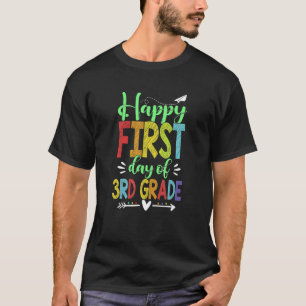 Camiseta Feliz Primeiro Dia De Estudantes Do 3º Ano