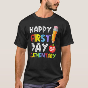 Camiseta Feliz Primeiro Dia De Lápis Elementar De Volta Par