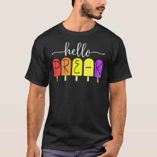 Camiseta Feliz Primeiro Dia De Pré-K De Volta Ao Professor 