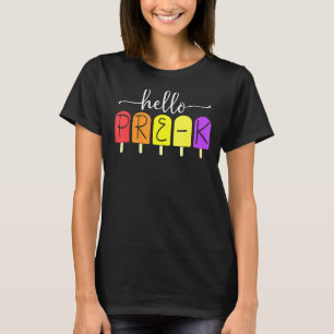 Camiseta Feliz Primeiro Dia De Pré-K De Volta Ao Professor 
