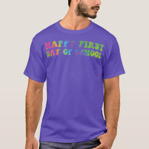 Camiseta Feliz Primeiro Dia de Professores Alunos Tie Di