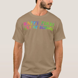 Camiseta Feliz Primeiro Dia de Professores Alunos Tie Di