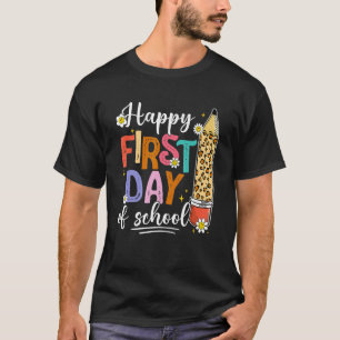 Camiseta Feliz Primeiro Dia De Professores Crianças De Ensi