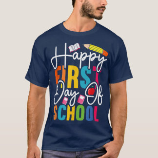 Camiseta Feliz Primeiro Dia de Professores da Escola Vibes 
