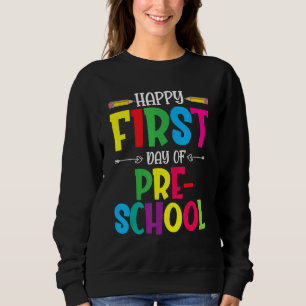 Camiseta Feliz Primeiro Dia De Professores Da Pré-Escola