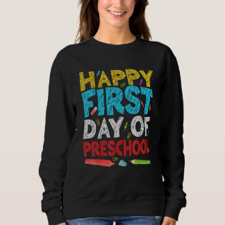 Camiseta Feliz Primeiro Dia de Professores Da Pré-Escola De