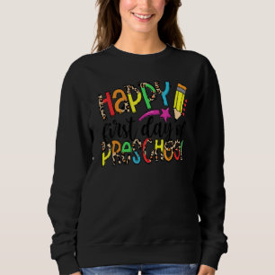 Camiseta Feliz Primeiro Dia De Professores Da Pré-Escola De
