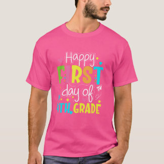 Camiseta Feliz Primeiro Dia de Professores Do 4º Ano
