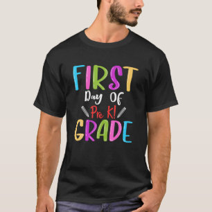 Camiseta Feliz Primeiro Dia De Professores Do Nível Pré-K P
