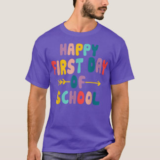 Camiseta Feliz Primeiro Dia de Professores Estudantes De Es