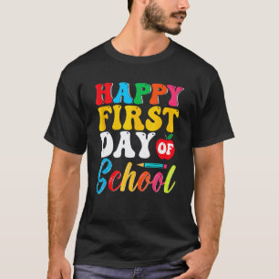 Camiseta Feliz Primeiro Dia de Volta às Aulas Professor Alu